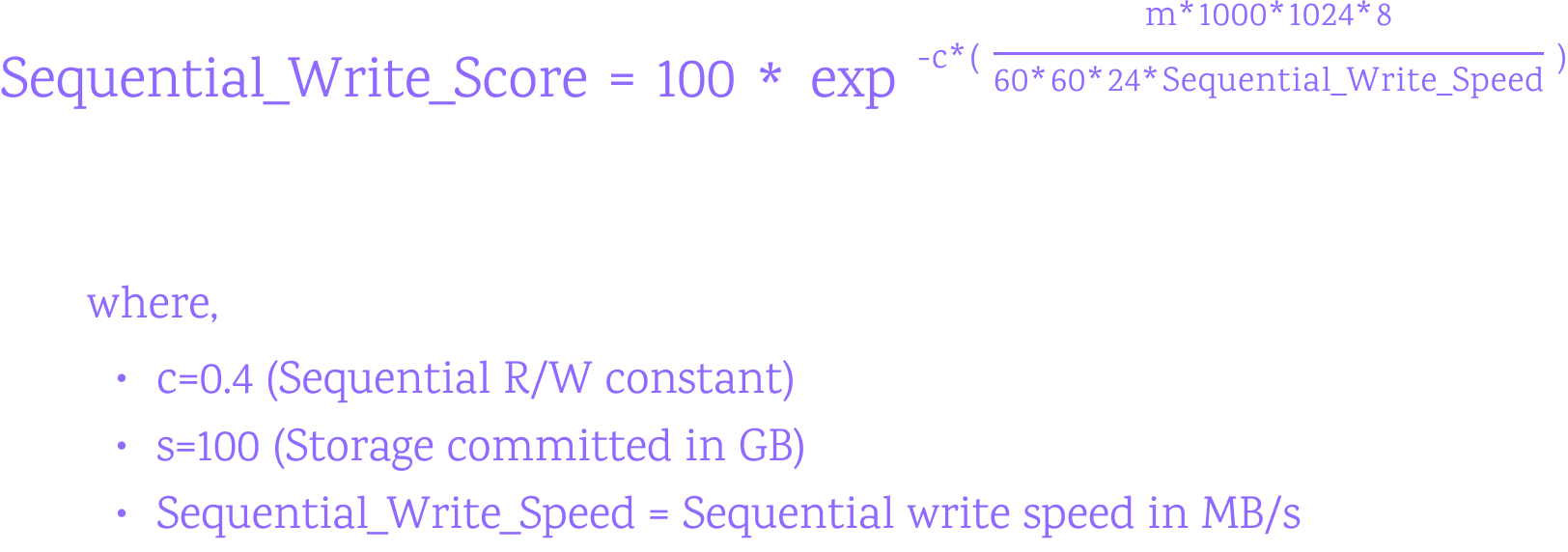 Sequential Read Score